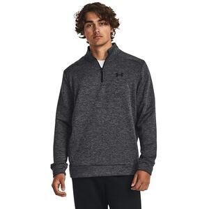 NWT Under Armour Men's Armour Fleece Twist ¼ Zip in Black size XL